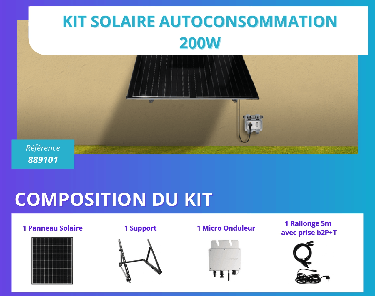 Kit solaire autoconsommation 200W