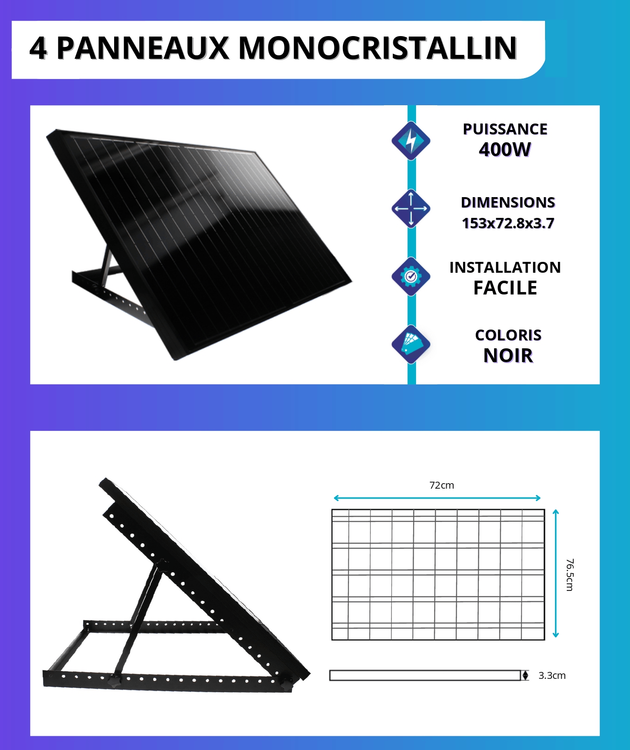 Kit solaire autoconsommation 460W